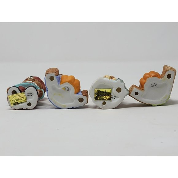 Vintage New Old Stock Homco Bears Fall/Halloween 4 Piece Miniature Figurines - Picture 7 of 12